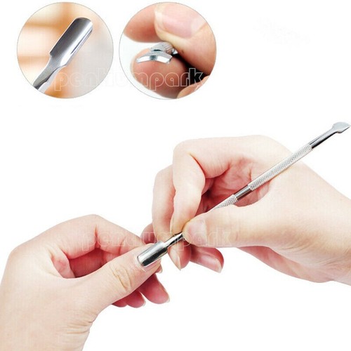1 Pcs Stainless Steel Nail Art Cuticle Pusher Dead Skin Remover Tools - Picture 2 of 11