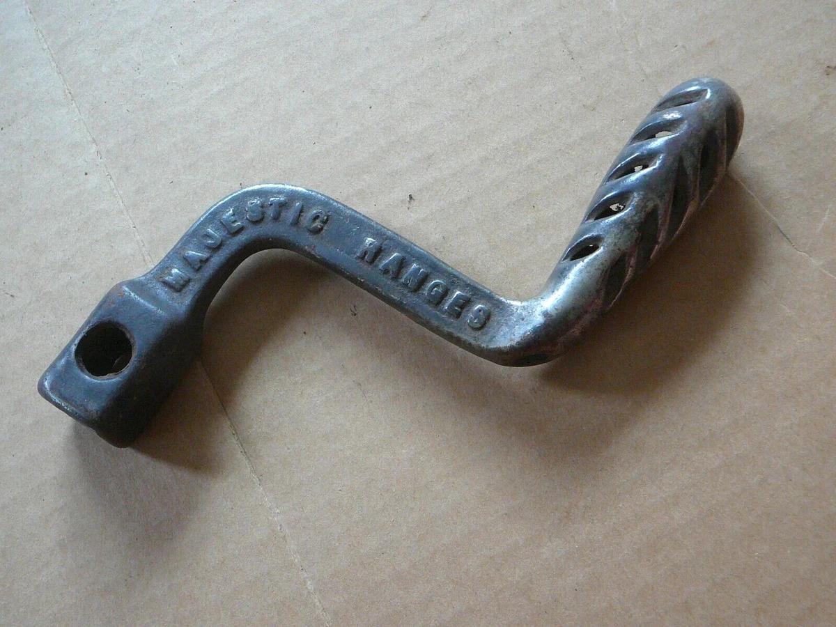 MAJESTIC RANGE- ANTIQUE CAST IRON WOOD COAL STOVE RANGE GRATE SHAKER TOOL  CRANK | eBay