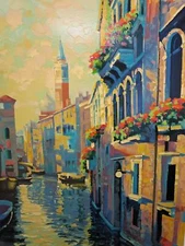 Howard Behrens Morning in Venice Signed LTD Serigraph on Paper 1992 OfferWelcome