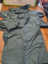 2 Work Shirt Solid Color 2 Pocket Industrial Uniform Short Sleeve Shop Mechani