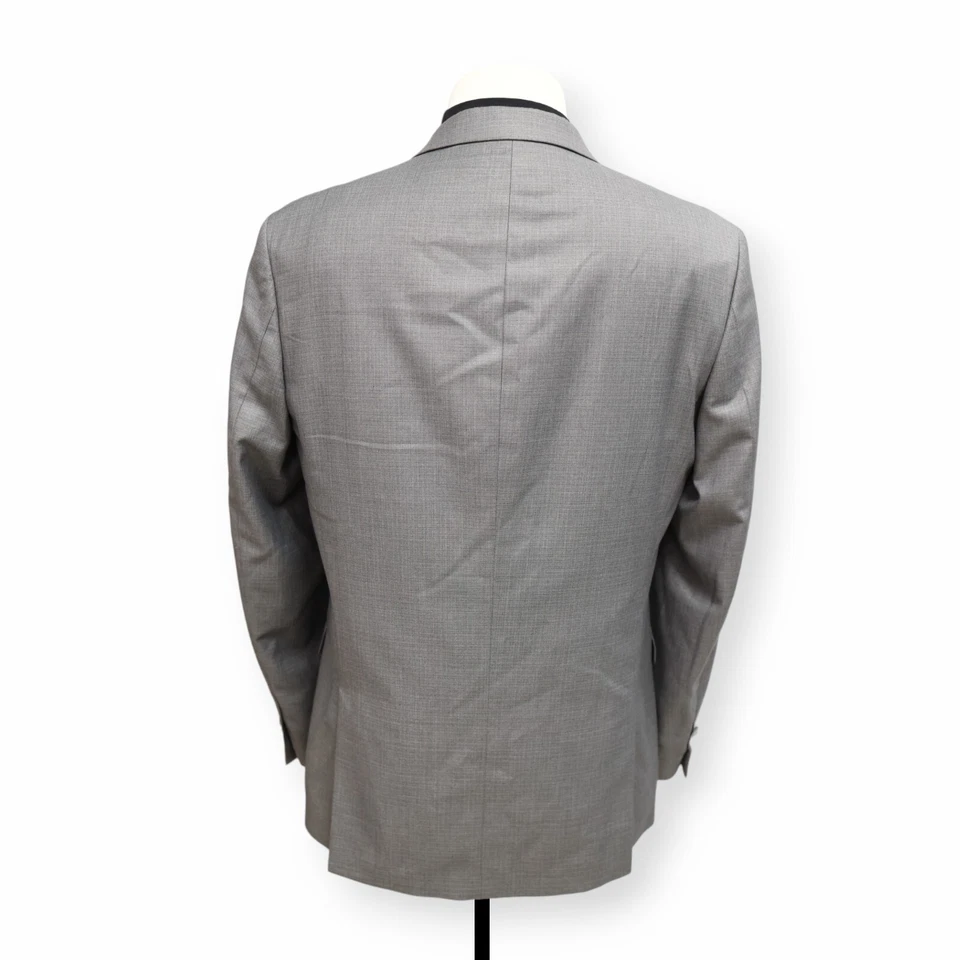 KENNETH COLE REACTION Hombre Gris Rejilla Slim Fit Abrigo Deportivo Traje Chaqueta Blazer 42 R Foto 4 de 4