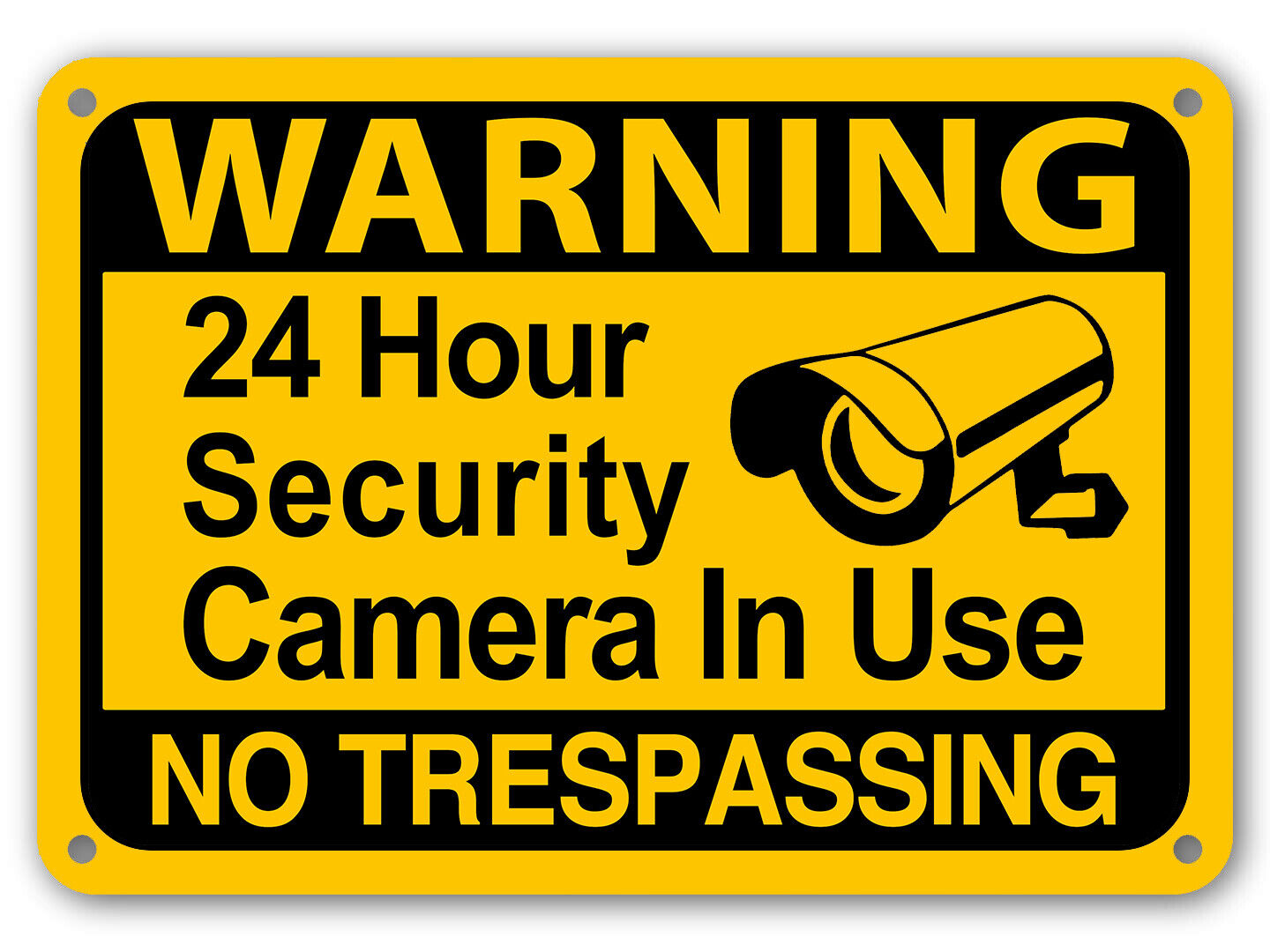 3xWarning CCTV Surveillance Camera In Use Sign 300x200mm Metal Al Waterproof