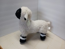 Large Plush Fuzzy Lamb Sheep Black Face