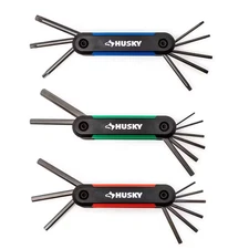 Folding Hex Key Set (9-Piece SAE, 8-Piece MM, 8-Piece Torx)
