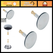2Pcs Silver Bathtub Drain Stopper Sink Plug Replacement 43mm - Bathroom Accessor