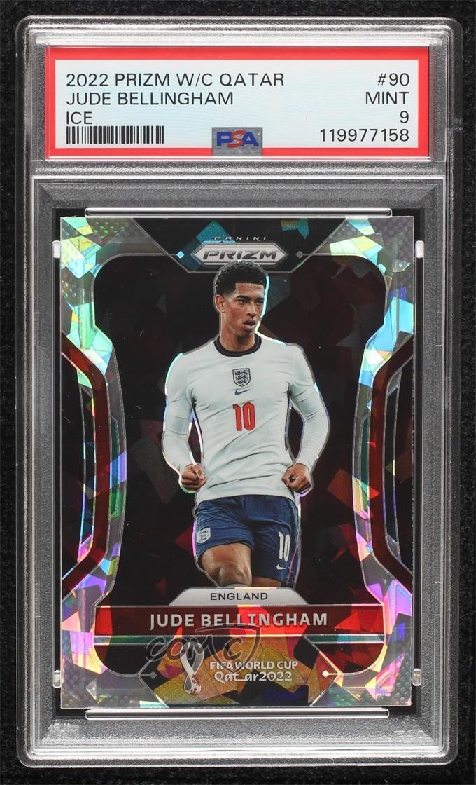 2022 Panini Prizm World Cup Qatar Ice Prizm Jude Bellingham #90 PSA 9 MINT 0j4n