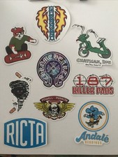 9  Variety Skateboard Stickers/ Powell Peralta/ Andalé Bearings, Ricta