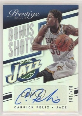 2014-15 Panini Prestige Bonus Shots Premium 14/199 Carrick Felix #43 Auto ly9