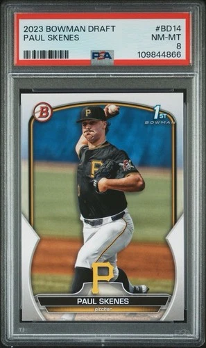 2023 Bowman Draft Paul Skenes PSA 8 #BD14 PITTSBURGH PIRATES