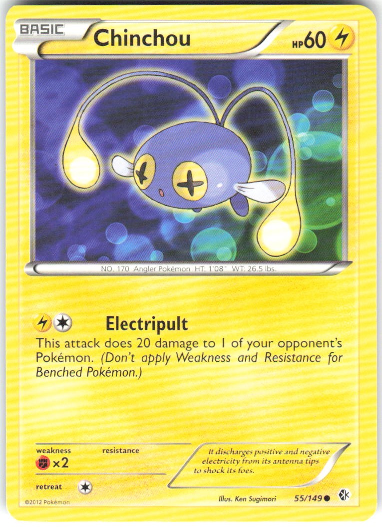 Chinchou 55/149 Boundaries Crossed Pokemon MP