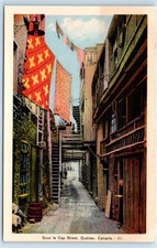 Sous le Cap Street - Quebec - Canada Postcard