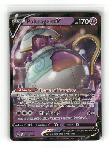 Polteageist V SWSH021 Holo Promo Sword & Shield Promo Pokemon Near Mint
