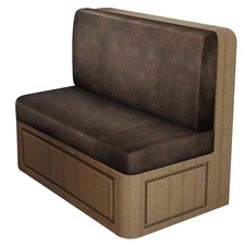 Brown RV Dinette Cushion Covers - Stretch Slipcovers for Travel Trailers