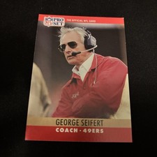 Pro Set 1990 George Seifert San Francisco 49ers #299 NFL Base Set Football Card