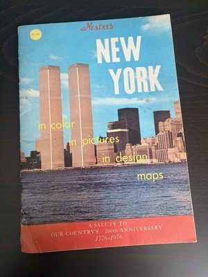 Vintage 1976 Nester s New York Guide Book Bicentennial WTC Twin Towers Maps
