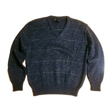 Vintage 90s Kennington Wool Blend Abstract Knit Sweater Men Size Large Preowned