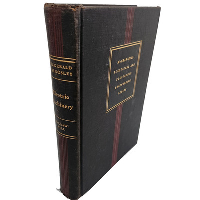 Electric Machinery Fitzgerald Kingsley McGraw-Hill Engineering Series 1952 HC