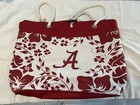 Alabama Crimson Tide Beach Tote- Hibiscus Print — photo 1
