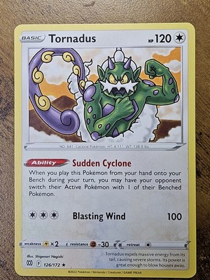 Tornadus 126/172 Rare Sword & Shield: Brilliant Stars Pokemon TCG NM