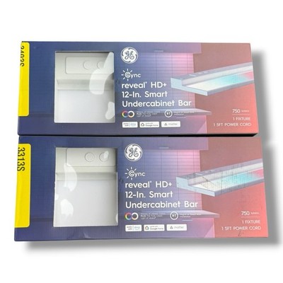GE Cync Reveal HD+ 12'' Smart LED Under Cabinet Light Bar Color Changing Lot of 2