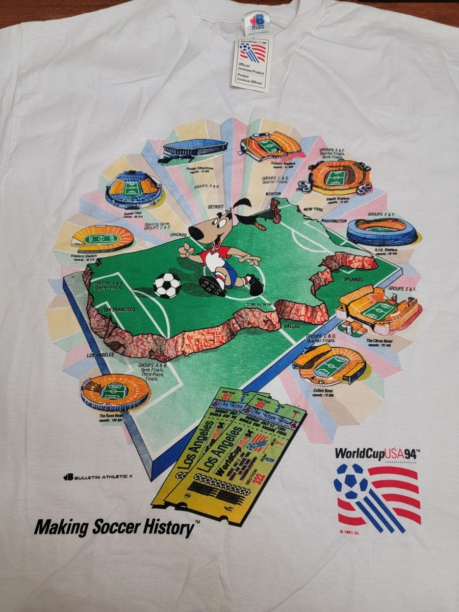 コレはレア過ぎる！World Cup USA 94Tシャツ ヴィンテージ大注目❗️ Vtg 1994 World Cup Shirt Mens XL Soccer USA 90s Bulletin Athletic