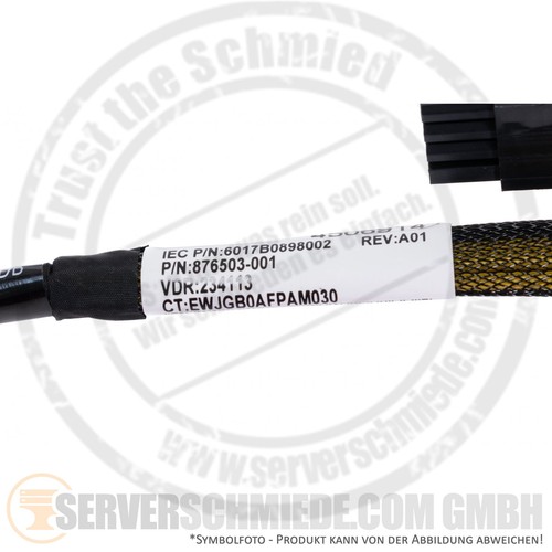 HP 25cm DL380 ML350 Gen10 GPU cable 879154-001 1x 8-Pin to 2x 8-Pin + 2x 6-pin - Afbeelding 4 van 4
