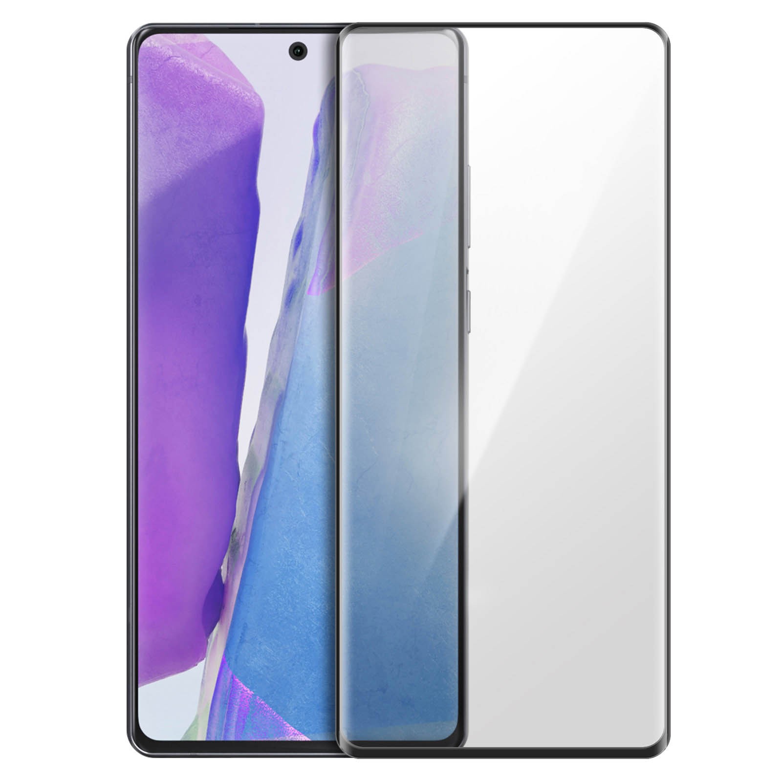Verre trempé Galaxy Note 20 film protection écran incurvé noir 9H haute sensibilité