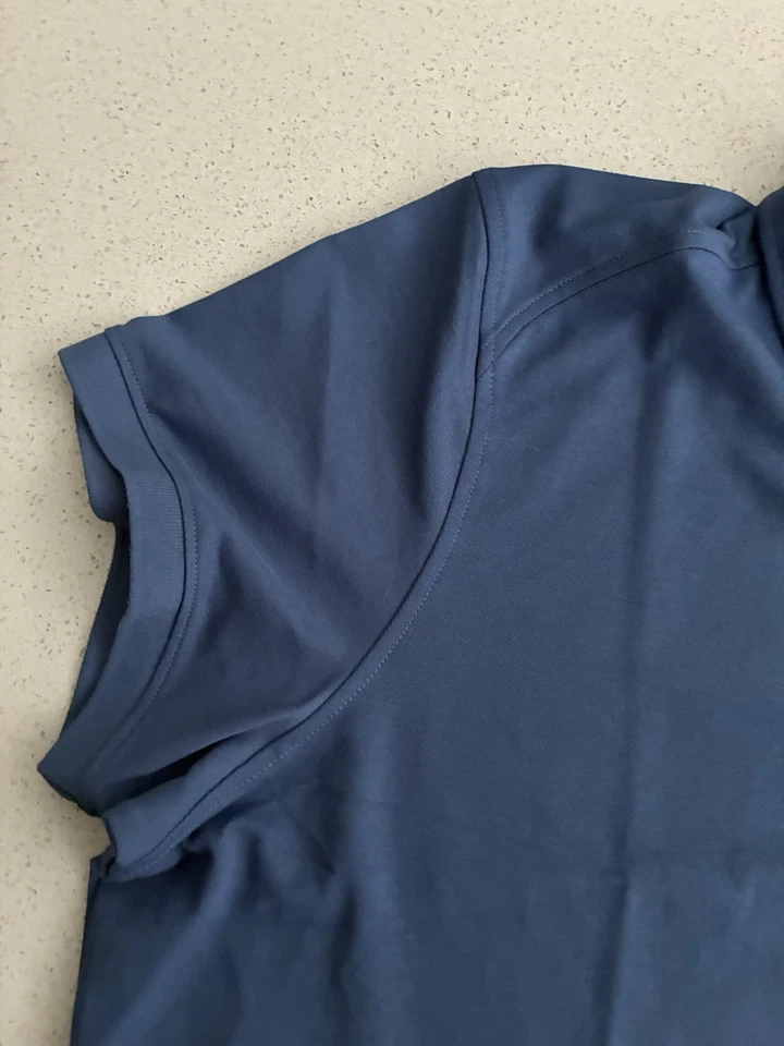 Polo Cutter & Buck CB Drytec Algodón + Absorbe la humedad 4xl Azul Nuevo con Etiquetas Foto 3 de 4