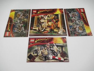 Lot of 4 Lego Indiana Jones Instruction Manuals ''Look''