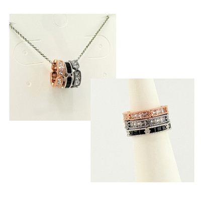 Bomb Party Farmhouse Unicorn Ring Sz 7 & Necklace RBP4927 & RBP7057 RETRO HTF