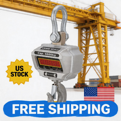 11000lb Digital Hanging Scale with Cast Aluminum Case, Heavy Duty Industrial Han