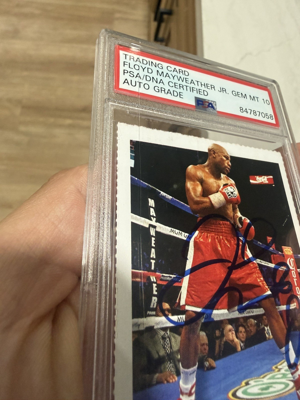 *SCRATCHED* Trading Card Floyd Mayweather Jr. Auto Autograph PSA 10 GEM MINT view 3