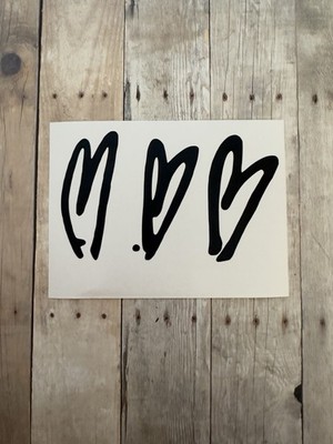 Three Crooked Hearts Premium Vinyl Decal