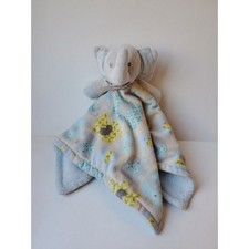 Blankets and beyond grey elephant lovey security blanket floral