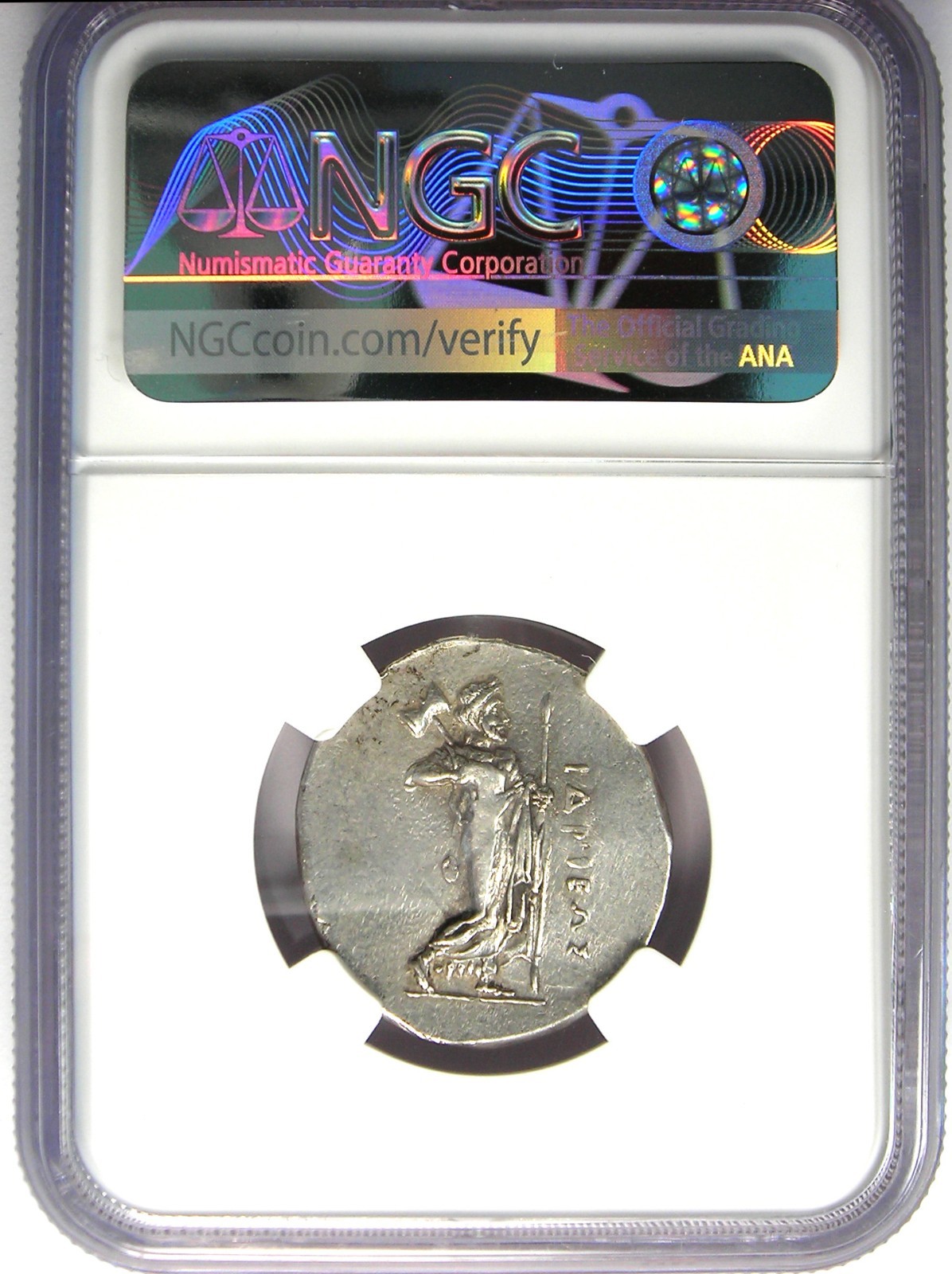 Hidrieus Caria AR Tetradrachm Silver Apollo Coin 351-344 BC - Certified NGC AU