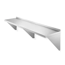 18" x 72" Stainless Steel Shelf, NSF Commercial Restaurant Kitchen Wall Shelves