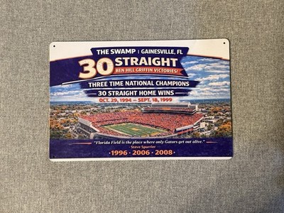 UF Florida Gators Stadium Metal Sign  Ben hill Griffin The Swamp Championships