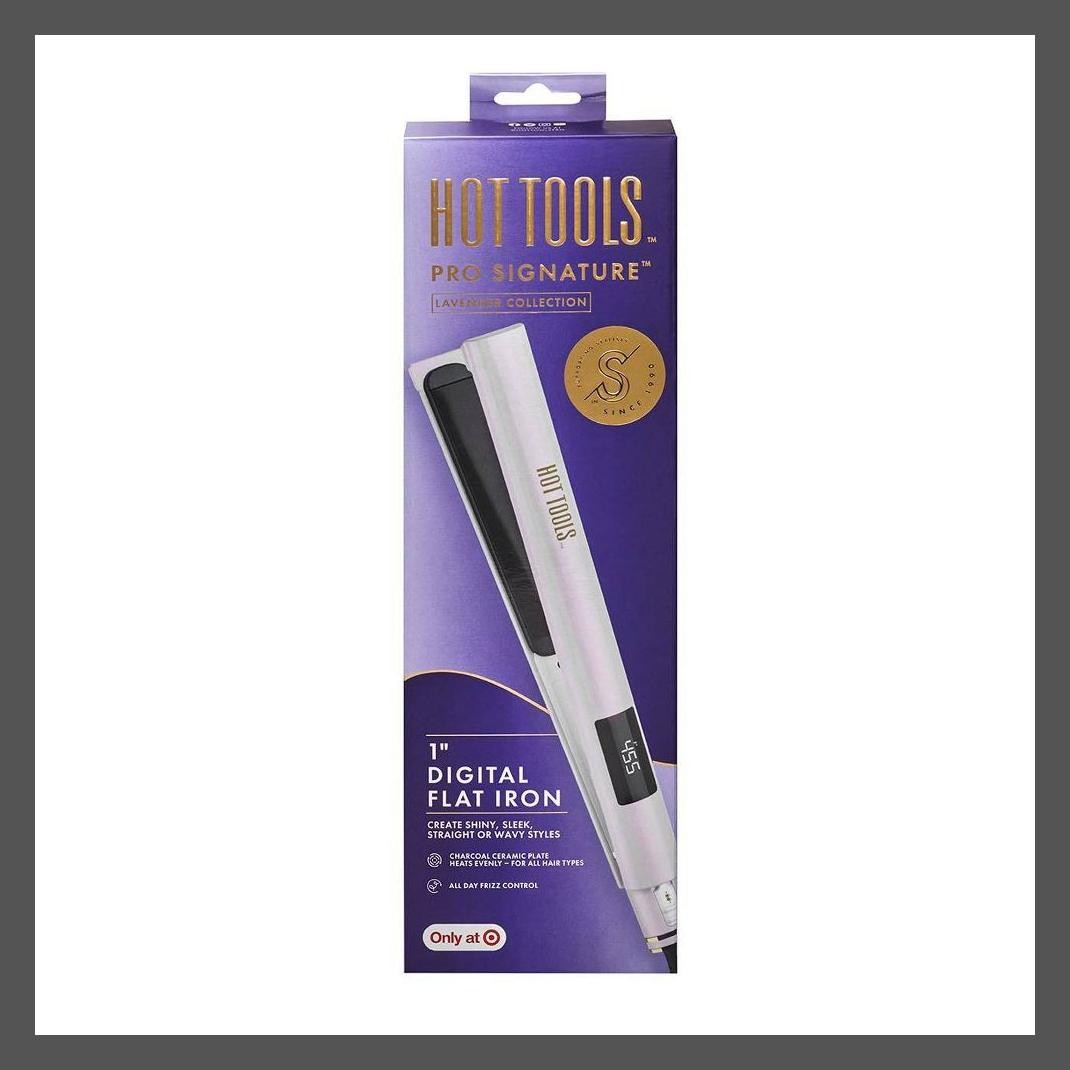 Hot Tools Pro Signature Flat Hair Iron Straightener Straightening Lavender