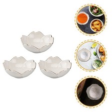 Set of 3 Cherry Blossom Ceramic Sauce Bowls for Dining Tableware