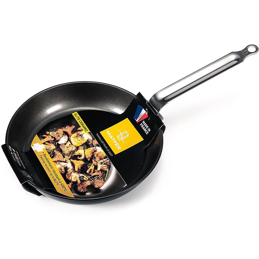 MATFER BOURGEAT CERAMIC ELITE FRYING PAN, 9.5" 665224