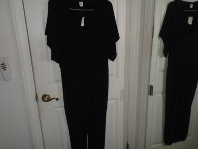Gap Black Short Sleeve Closed Bottom Jumpsuit Size Medium New With Tags