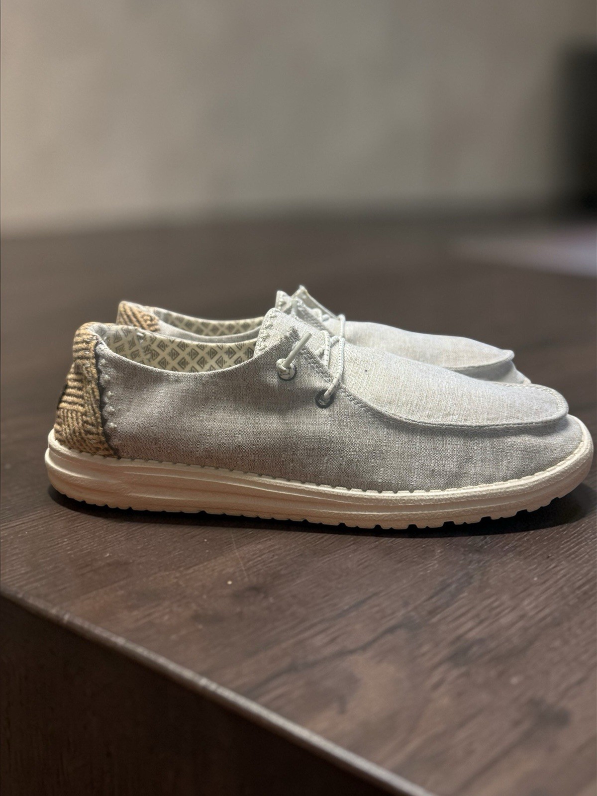 Hey Dude Wendy Chambray Java Tan/Gray Women’s Siz… - image 3