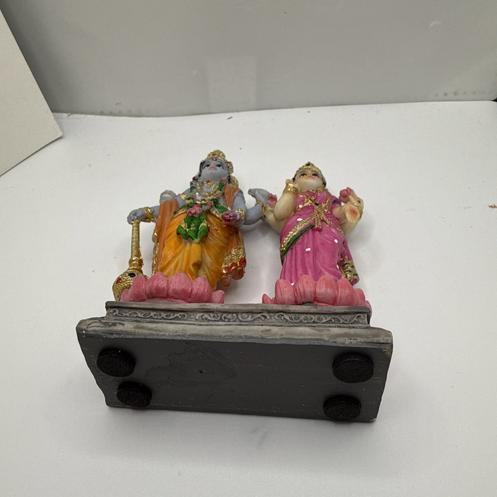 Alikiki Vishnu Lakshmi Narayana Statue 4.7” Lord Vishnu with Laxmi Mata