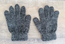 Kids Mittens Gloves Black Grey White Gray Knit