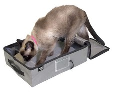 Sport Pet Designs Portable Open Cat Litter Box Gray CM-10033-V1