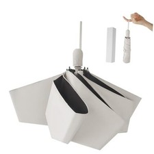 UPF 50 100 UV Blocking Sun Umbrella, Compact Ultralight 220g, One 30D-Beige