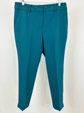 TALBOTS NWT Hampshire Ankle Pants Size 10P Teal Women Slacks Pockets Stretch 26"