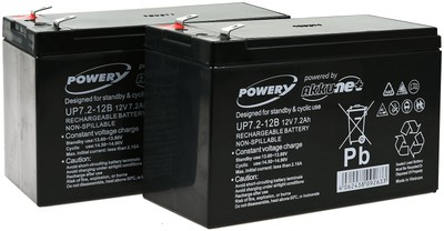 Powery Blei-Gel-Akku für USV APC RBC124 12V 7,2Ah/86Wh Lead-Acid Schwarz