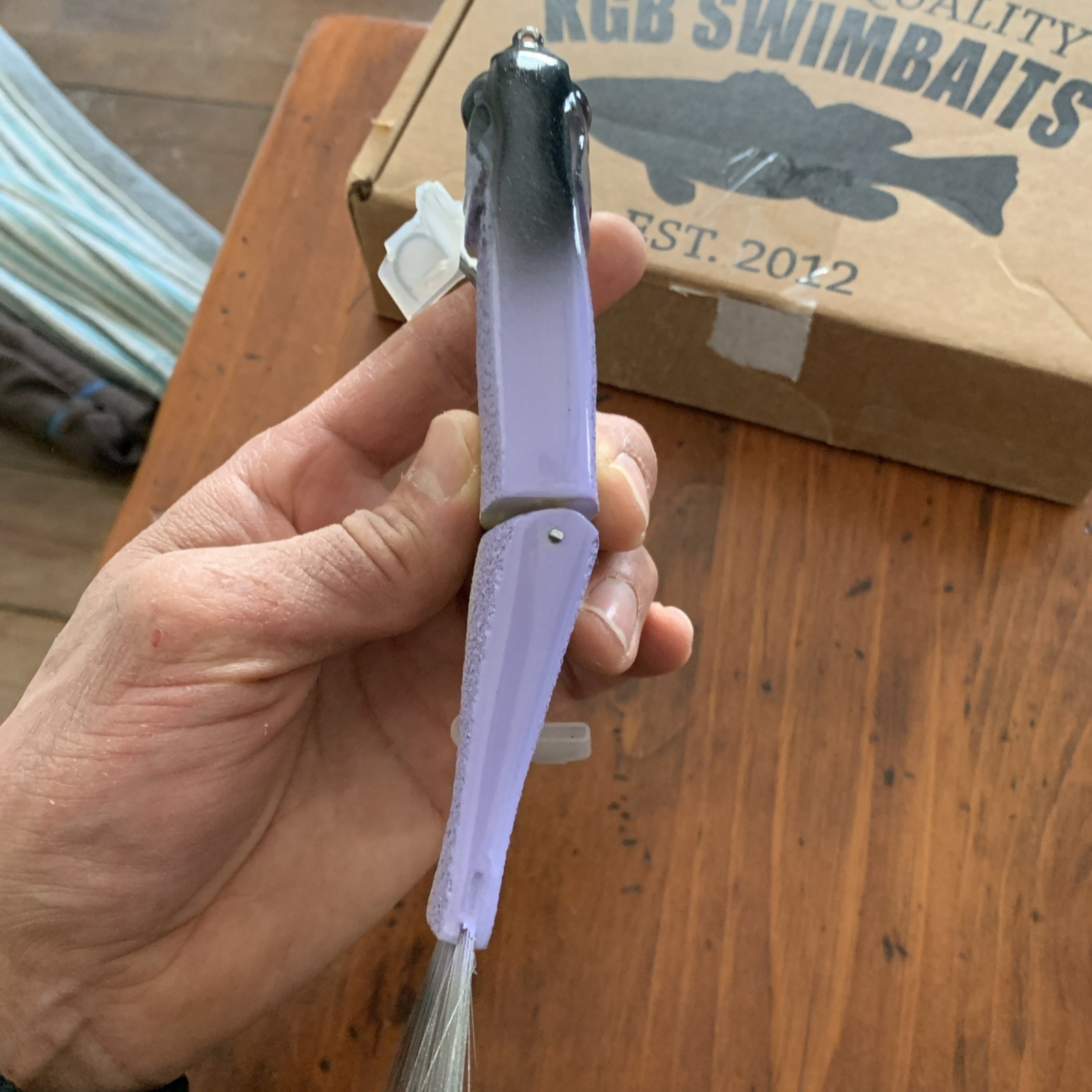 KGB Swimbaits Chad Shad TSG 9in Table Rock Bone Glidebait near mint lite use   - Image 15