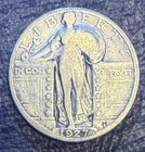 1927 Standing Liberty Quarter Silver Circulated Uncertified US Coin